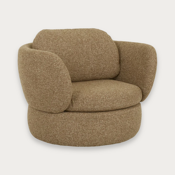 GlobeWest Winona Swivel Occasional Chair - Toffee Weave