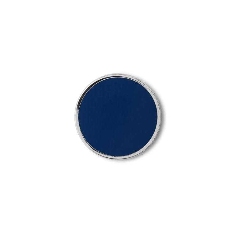 Mustard Made navy blue round magnet with smooth surface and strong magnetic back