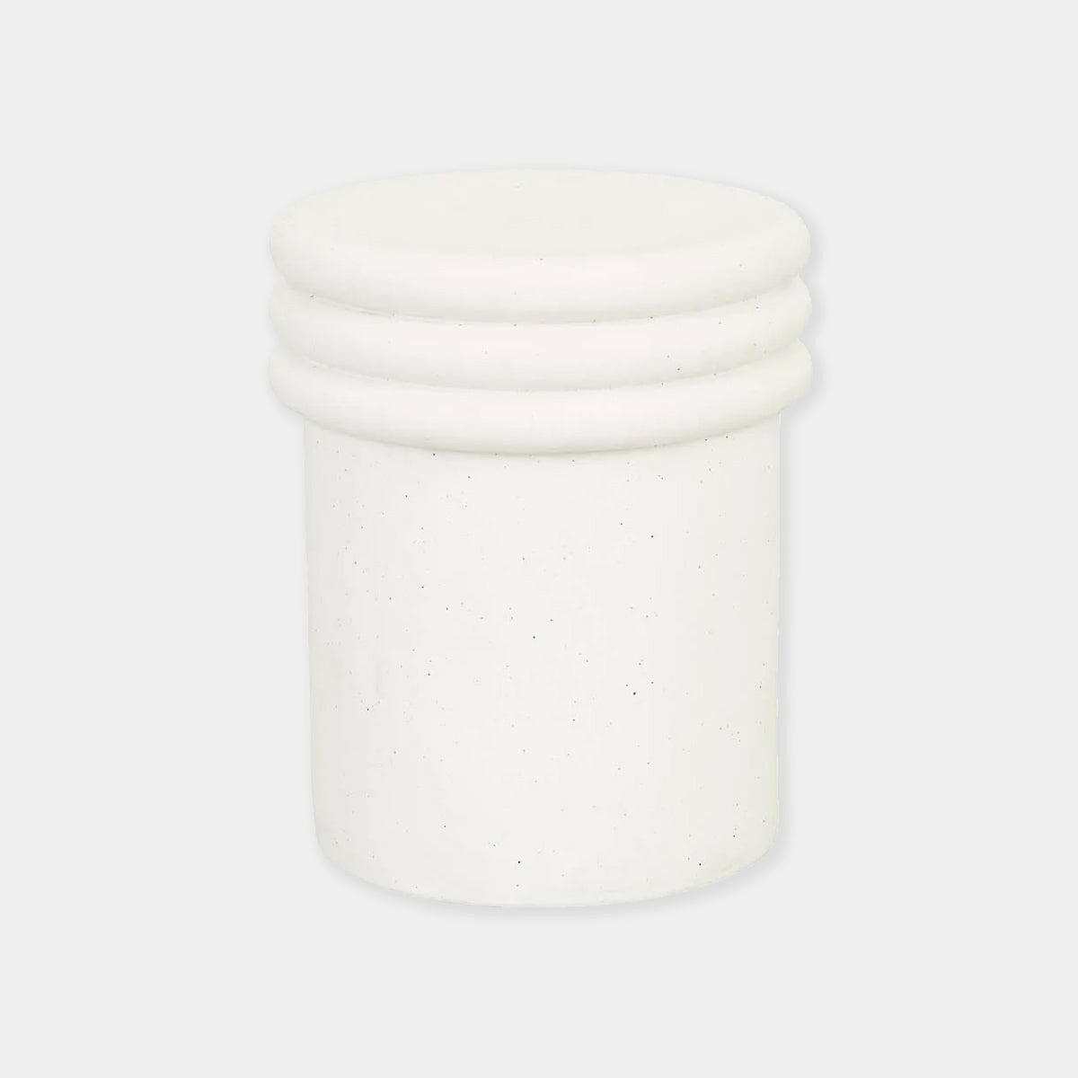 Globe West Side Tables Globe West Hanson Round Stool, White Speckle