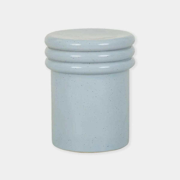 GlobeWest Hanson Round Stool Table, Pale Blue | Norsu Interiors