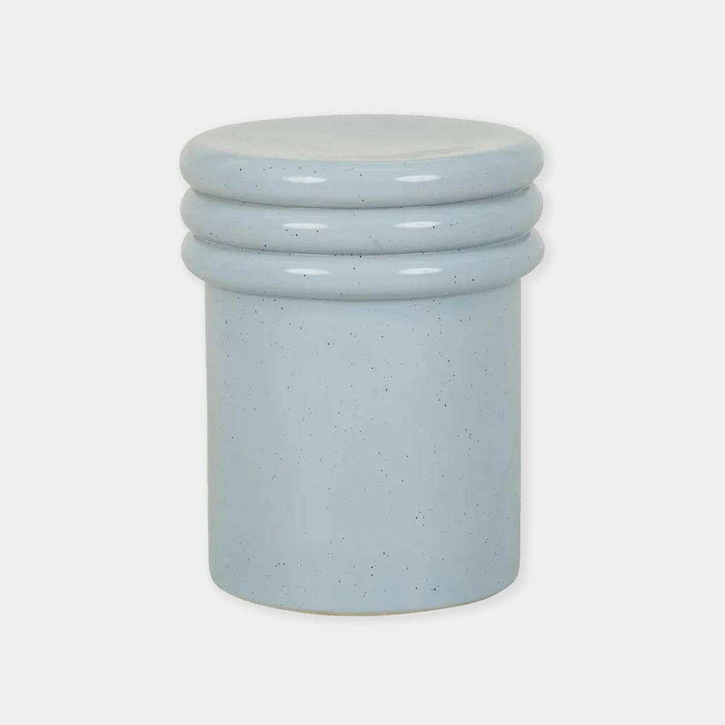 Globe West Side Tables Globe West Hanson Round Stool Table - Pale Blue