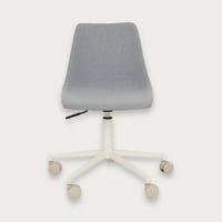 GlobeWest Harlow Office Chair - Powder Blue - Matt Bone