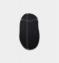 Middle of Nowhere Harvie Mirror, Black, 75 x 130cm - reverse showing fixings