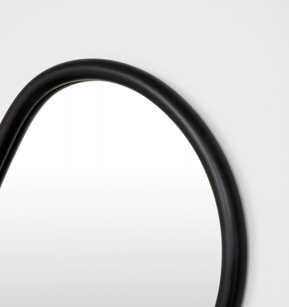 Middle of Nowhere Harvie Mirror, Black, 85 x 85cm - corner detail