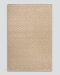 Baya Hugo Floor Rug Almond handcrafted 100% New Zealand wool checkerboard design