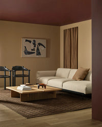 Baya Hugo Floor Rug in espresso brown with hand-carved checkerboard design, made from 100% New Zealand wool