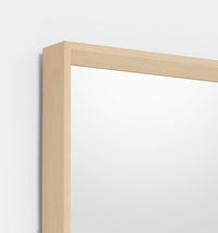Hugo Timber Mirror, Light, 76 x 178cm - angled frame detail