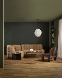 Baya Hugo Floor Rug in toffee color with hand-carved checkerboard design, made of 100% New Zealand wool
