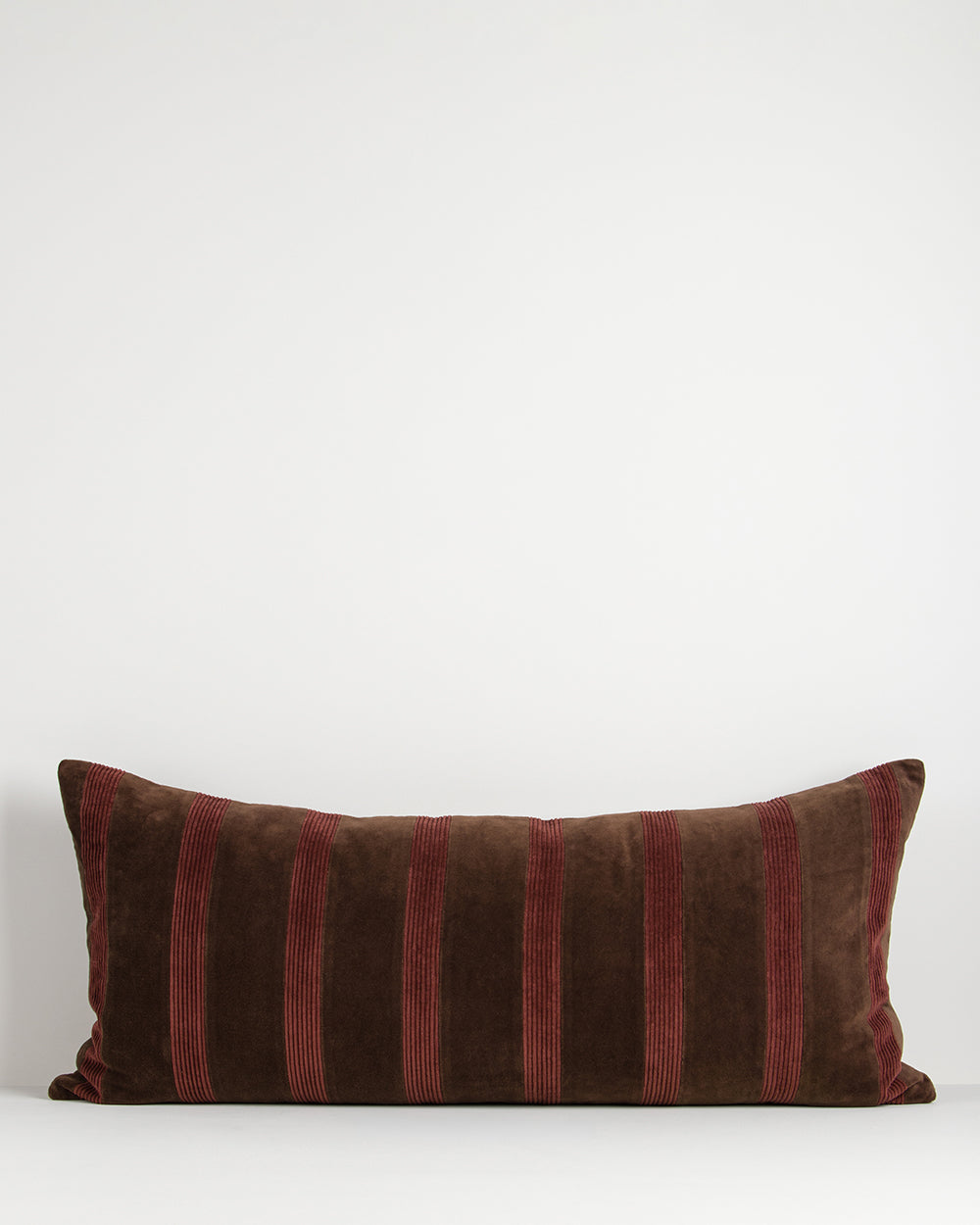 Baya Huxley Cushion in Chocolate/Cherry