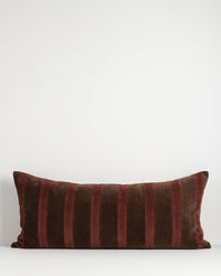 Baya Huxley Cushion in Chocolate/Cherry