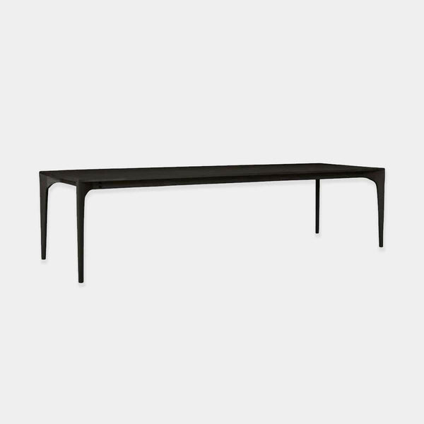 GlobeWest Huxley Curve Dining Table, Black Oak | Norsu Interiors
