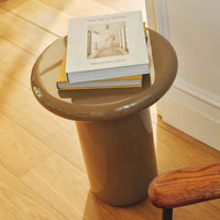 Fleur Side Table Dark Cappuccino Gloss
