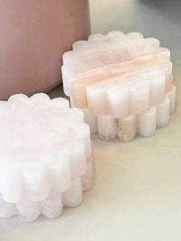 norsu interiors placemats & coasters norsuHOME Pink Quartz Fluted Candle Coaster (7954133876985)