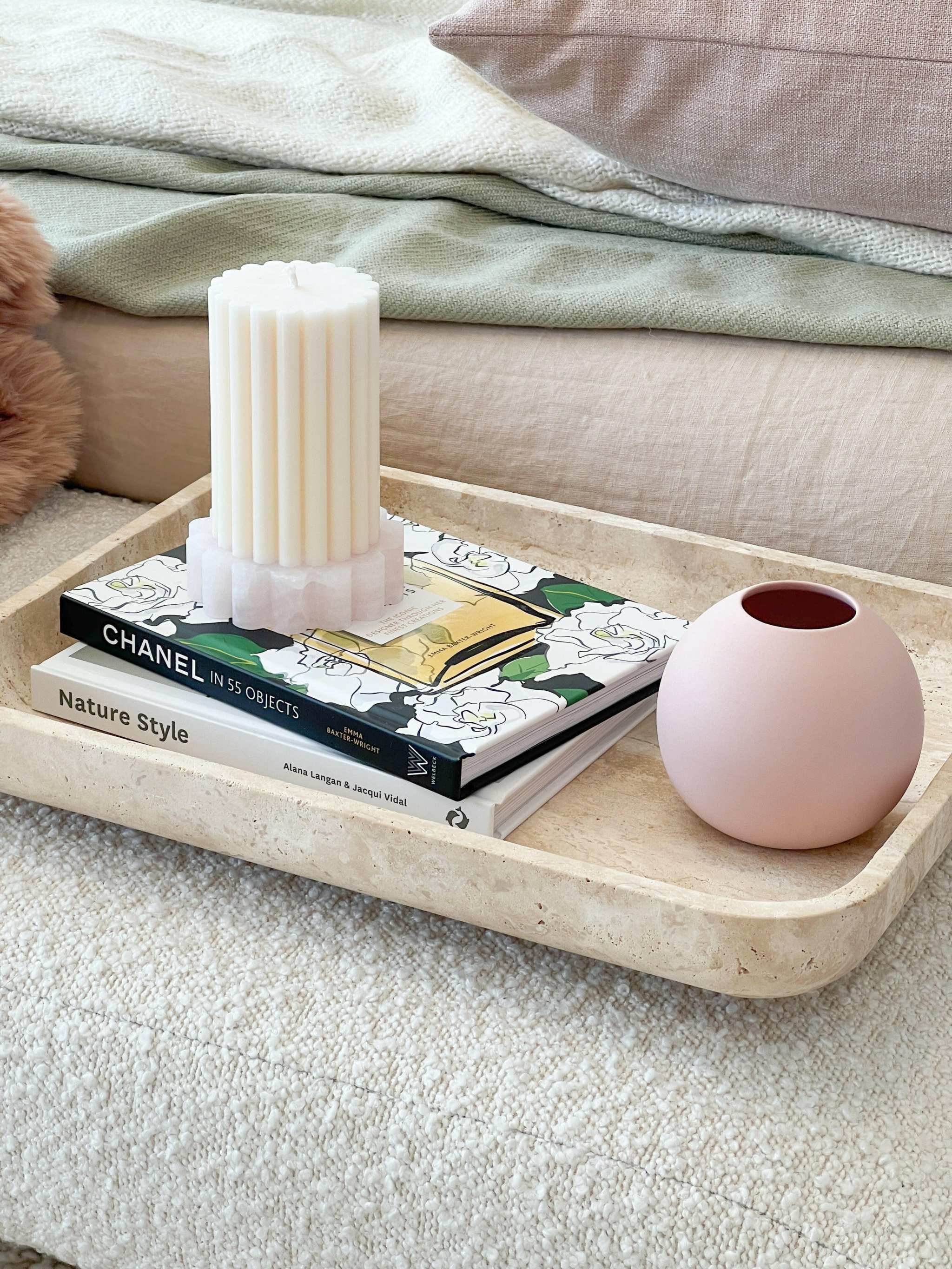 norsu interiors placemats & coasters norsuHOME Pink Quartz Fluted Candle Coaster (7954133876985)