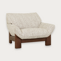GlobeWest Juno Bowie Sofa Chair, River Birch / Walnut Ash