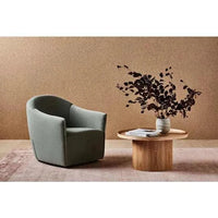 Globe West Coffee Tables Globe West Classique Pedestal Coffee Table, Oyster Ash