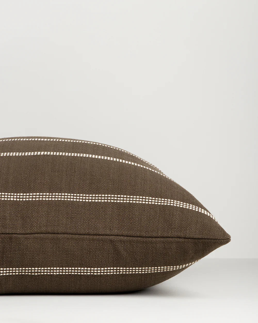 Baya Juno Cushion in thyme green with woven cotton jacquard pattern, 55x55cm.