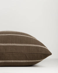 Baya Juno Cushion in thyme green with woven cotton jacquard pattern, 55x55cm.