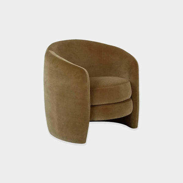 GlobeWest Kennedy Tenner Occasional Chair, Soft Moss Velvet | Norsu Interiors