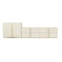 GlobeWest Kin 1 Drawer 2 Door Buffet - Shell, styled in a room setting