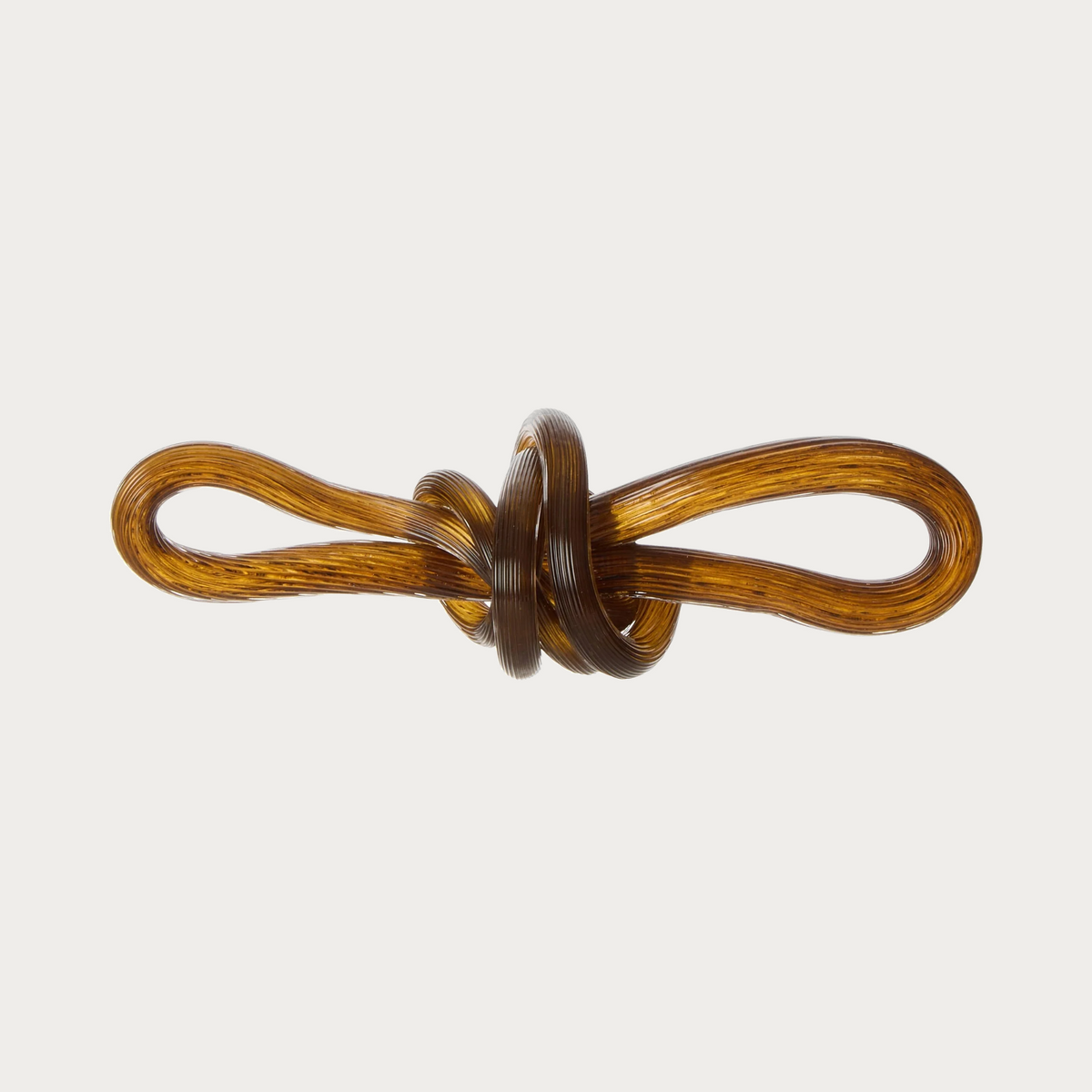 Knot Glass Sculpture in Deep Brown