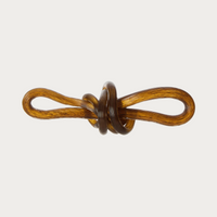 Knot Glass Sculpture in Deep Brown