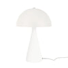GlobeWest Easton Dome modern white mushroom-shaped metal table lamp with cordline switch