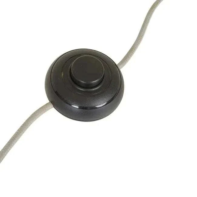 Close-up of a black foot switch with grey PVC cord for Easton Marquee Floor Lamp