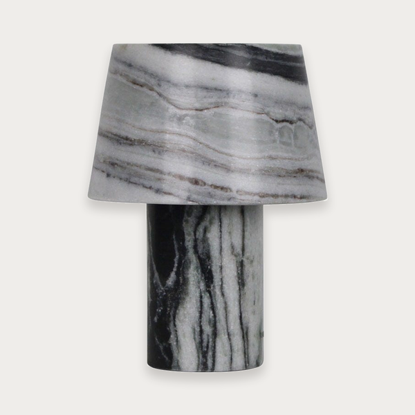 GlobeWest Easton Osha Table Lamp - Zebra Marble