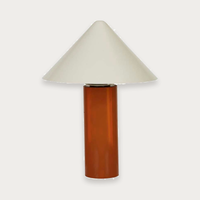 GlobeWest Easton Pinnacle Table Lamp - Russet - Oyster Grey