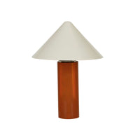 GlobeWest Easton Pinnacle Table Lamp - Russet - Oyster Grey