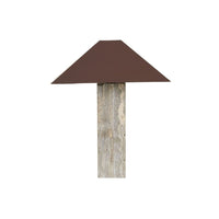 GlobeWest Easton Quinn Table Lamp - Mocha Travertine - Brick