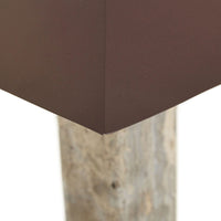 GlobeWest Easton Quinn Table Lamp - Mocha Travertine - Brick