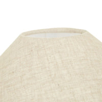 GlobeWest Easton Stack Table Lamp - Travertine - Linen