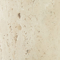 GlobeWest Easton Stack Table Lamp - Travertine - Linen