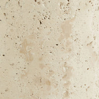 GlobeWest Easton Stack Table Lamp - Travertine - Linen