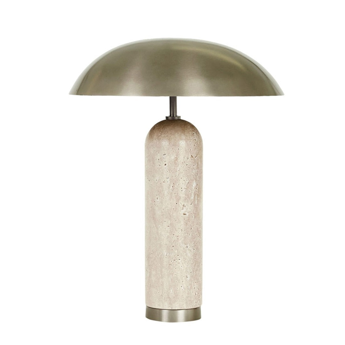 Easton Tilt Table Lamp in travertine and antique pewter