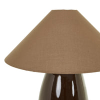 Lorne Pebble Table Lamp Coco Saddle detail