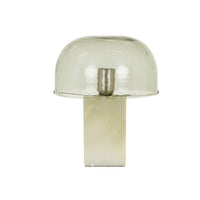 GlobeWest Sedona Block Table Lamp - Jade Marble - Sage Glass