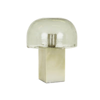 GlobeWest Sedona Block Table Lamp - Jade Marble - Sage Glass