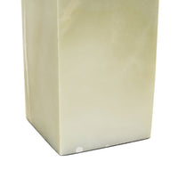 GlobeWest Sedona Block Table Lamp - Jade Marble - Sage Glass