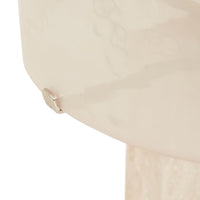 GlobeWest Sedona Block Table Lamp - Oat Marble - Nude Glass