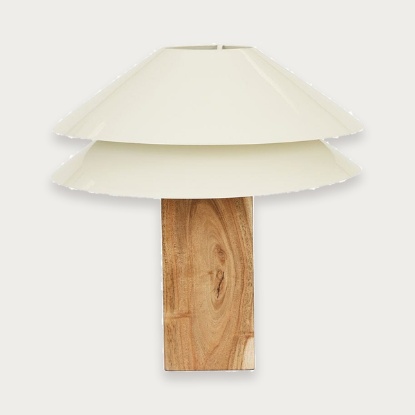 GlobeWest Sedona Kennedy Table Lamp - Natural - Gloss Coconut