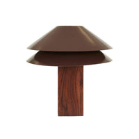 GlobeWest Sedona Kennedy Table Lamp - Walnut - Matt Puce
