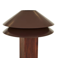 GlobeWest Sedona Kennedy Table Lamp - Walnut - Matt Puce