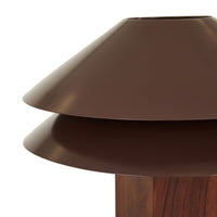 GlobeWest Sedona Kennedy Table Lamp - Walnut - Matt Puce