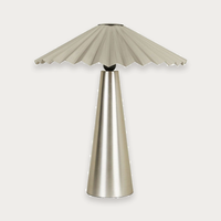 GlobeWest Sedona Ripple Table Lamp - Brushed Nickle