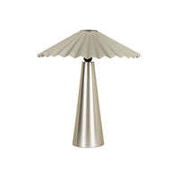 GlobeWest Sedona Ripple Table Lamp - Brushed Nickle