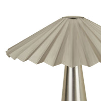 GlobeWest Sedona Ripple Table Lamp - Brushed Nickle