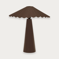 GlobeWest Sedona Ripple Table Lamp - Matt Puce